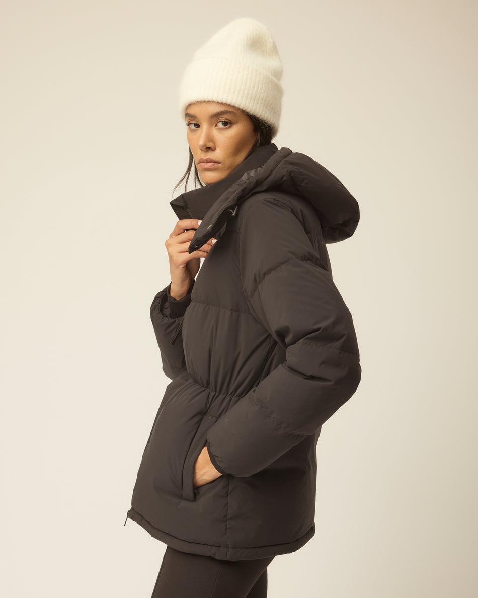 Model wearing the women's Thermashield Puffer Jacket